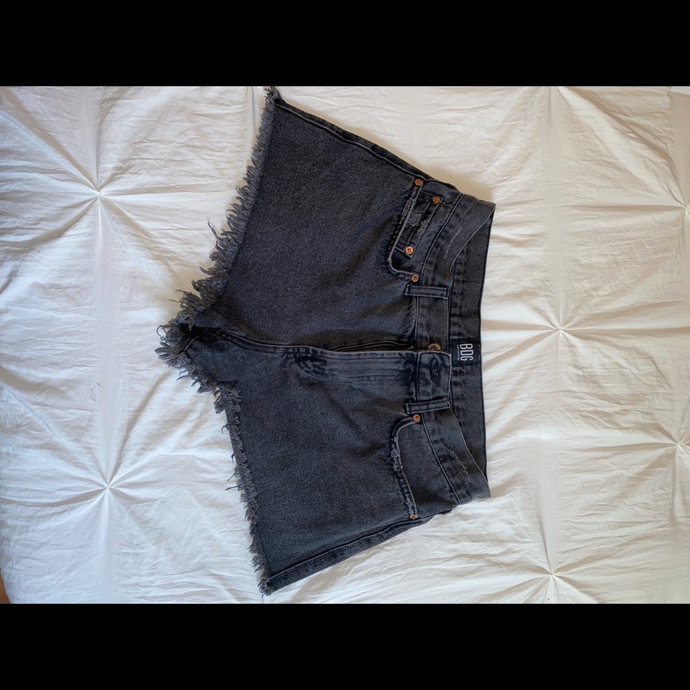 BDG black jean shorts
